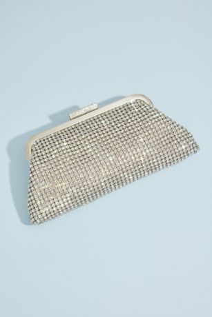 Crystal Mesh Clutch with Sparkle Clasp